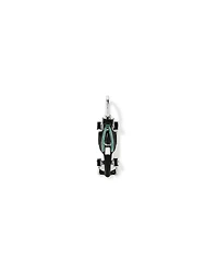Teal Racing Car Pendant in Sterling Silver