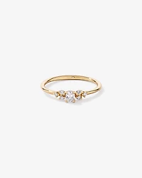 0.20 Carat TW Oval and Round Brilliant Laboratory-Grown Diamond Promise Ring 10kt Gold