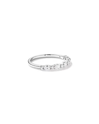 Alliance en or blanc 14 carats avec diamant de 0,44 carat