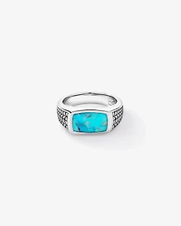 Turquoise Signet Ring in Sterling Silver