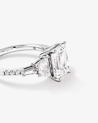 4.26 Carat TW Emerald Cut Laboratory-Grown Diamond Engagement Ring in 18kt White Gold