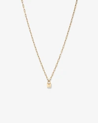 Signature Lock Necklace in 10kt Yellow Gold