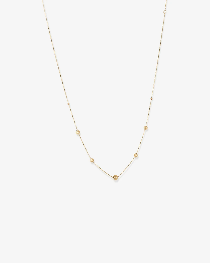 45cm (18") Bead Cable Chain in 10kt Yellow Gold