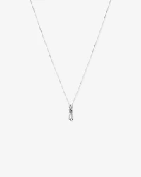Vertical Sliding Knot Pendant Necklace in Sterling Silver