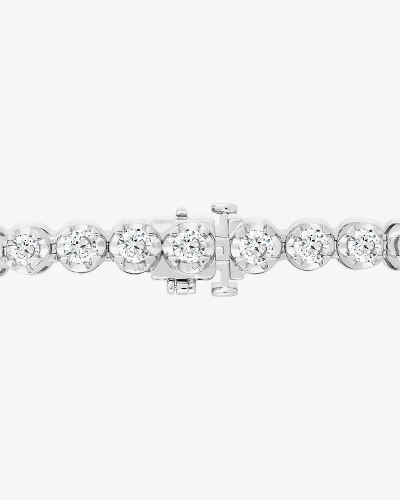 Bracelet tennis TW Diamond 8,00 carats en or blanc 14 carats