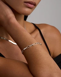 Bracelet trombone de 19 cm en argent sterling