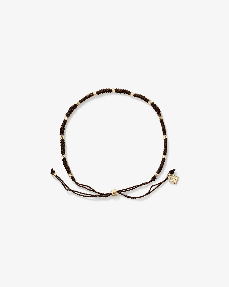 Cord Bead Bracelet in 10kt Yellow Gold