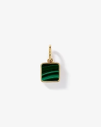 Pendentif carré en malachite en Vermeil 18 carats