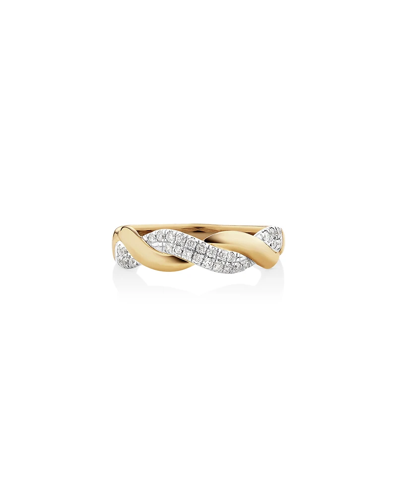 Twist Ring with 0.20 Carat TW of Diamonds in 10kt Yellow Gold