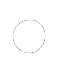 60cm (24") Oxidised Figaro Chain in Sterling Silver