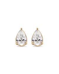 Coffret pendentif et boucles d’oreilles en diamant poire cultivé en laboratoire de 0,64 carat TW en or jaune 10 carats