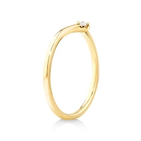 Diamond Accent Chevron Ring in 10kt Yellow Gold