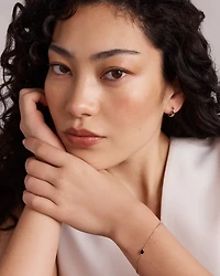 East West Marquise-Cut Created Sapphire Bracelet in 10kt Yellow Gold