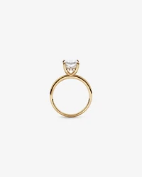 Bague solitaire en or jaune 18 carats avec diamant taille radiant de 3,10 (poids total)