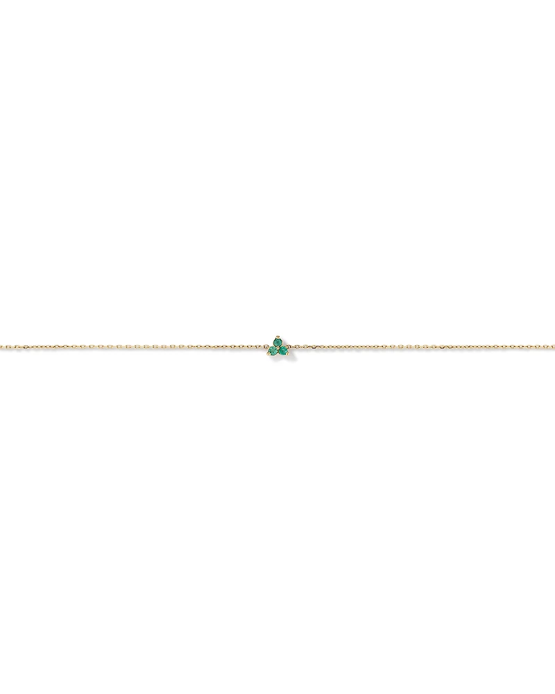 Emerald Trio Bracelet in 10kt Yellow Gold