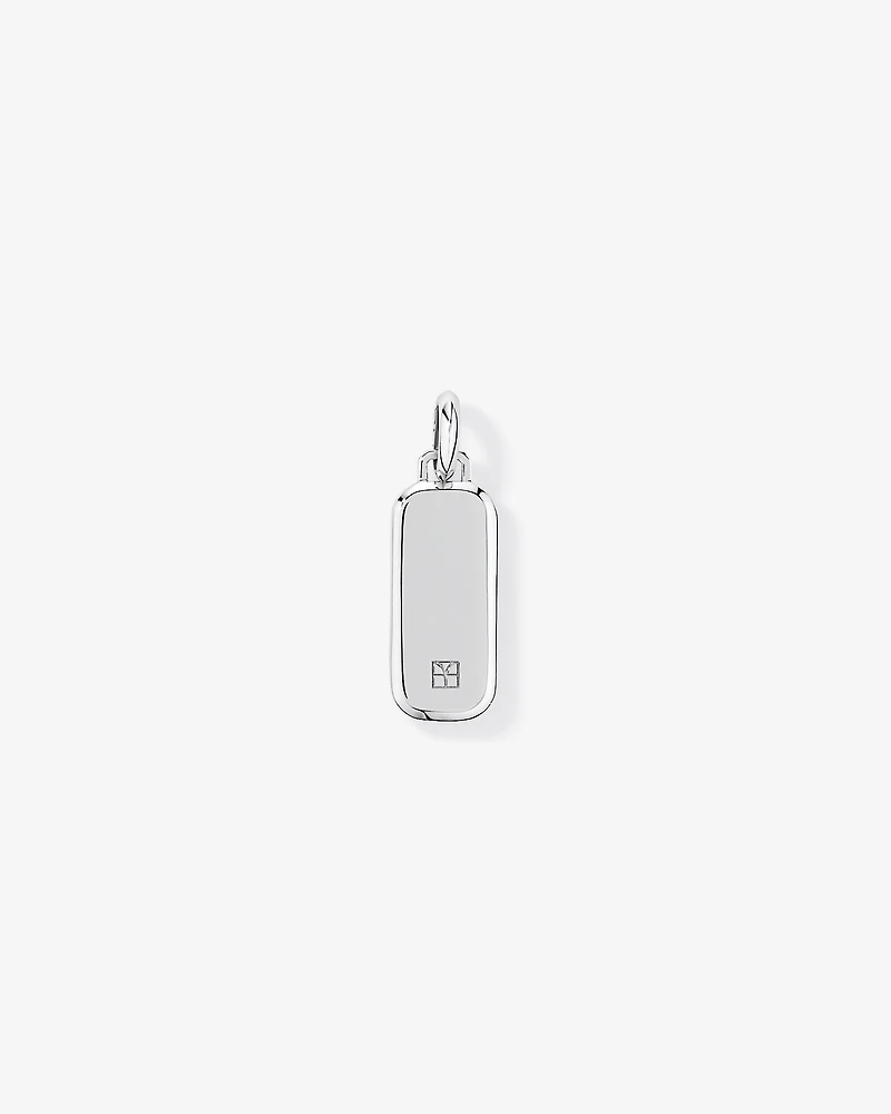 Pendentif oblong en howlite en argent sterling
