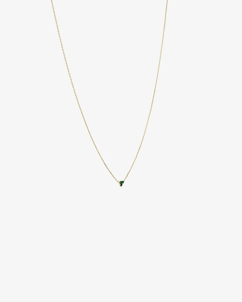 Emerald Trio Necklace in 10kt Yellow Gold