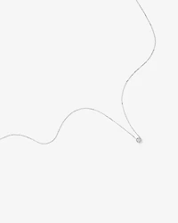 0.22 Carat TW Round Diamond Halo Pendant in 10kt White Gold