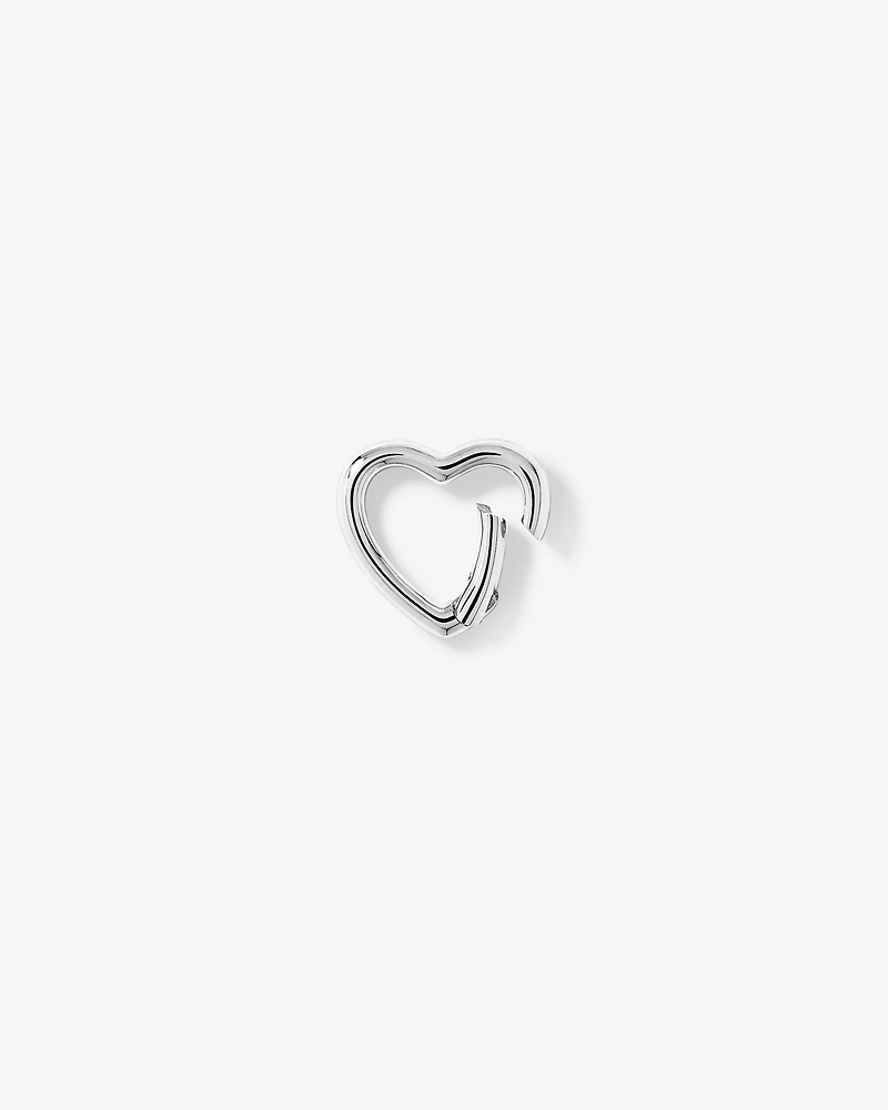 Medium Heart Connector in Sterling Silver
