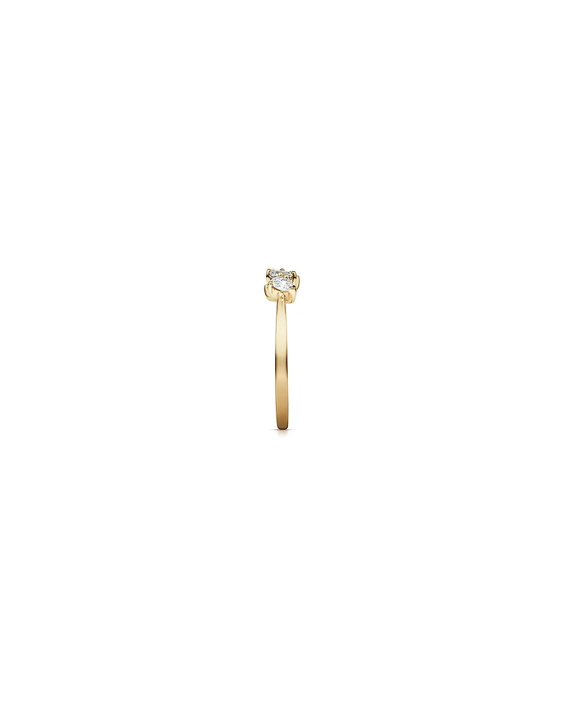 0.40 Carat TW Fancy Cut Laboratory-Grown Diamond Four Stone Ring 10kt Yellow Gold