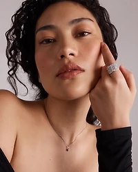 0.27 Carat TW Round Shape Laboratory-Grown Diamond Multistone Pendant & Stud Earrings Box Set in Sterling Silver