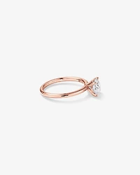 Carat TW Round Brilliant Laboratory-Grown Diamond Solitaire Engagement Ring in 14kt Rose Gold