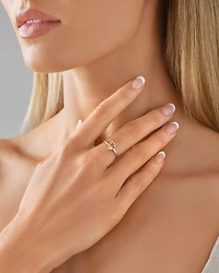 Solitaire Ring with Morganite in 10kt Rose Gold