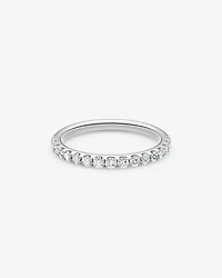 Alliance en or blanc 14 K avec diamants totalisant 0,50 ct