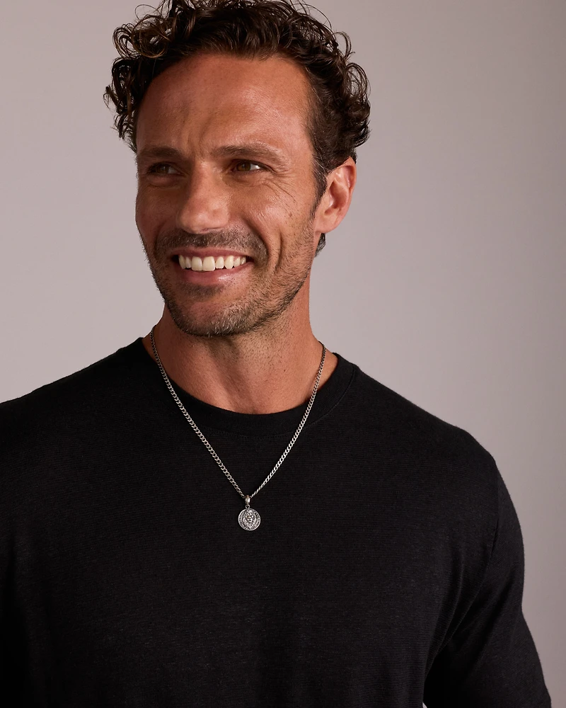 Lion Head Pendant in Sterling Silver