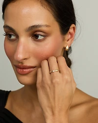Lab Diamond Stacker Ring 10kt Gold