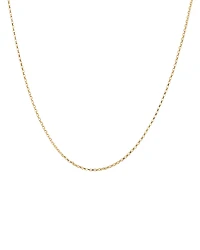 45cm (18") 1mm-1.5mm Width Diamond Cut Belcher Chain in 18kt Yellow Gold