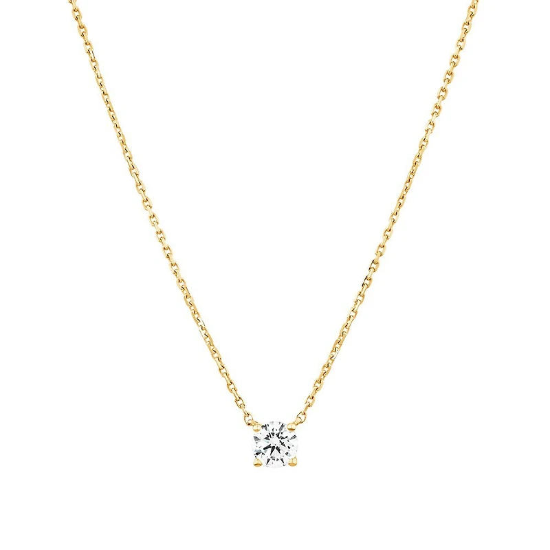 0.60 Carat TW Laboratory-Grown Diamond Stud Earrings & Pendant Set in 10kt Yellow Gold