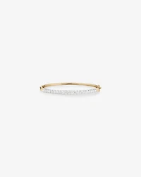 Hinged Bangle with 2 Carat TW of Diamonds 14kt Yellow & White Gold