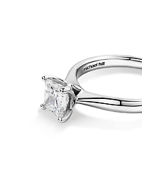 Certified Solitaire Engagement Ring with 1 Carat TW Diamond in 18kt White Gold