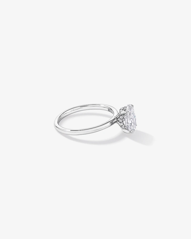 1.57TW Oval Laboratory-Grown Diamond Solitaire Ring 14kt Gold