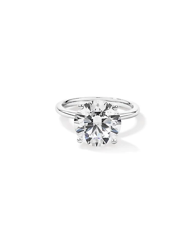 5,00 Carats Poids Total Bague De Fiançailles Solitaire En Diamant Rond Brillant Cultivé Laboratoire, Platine