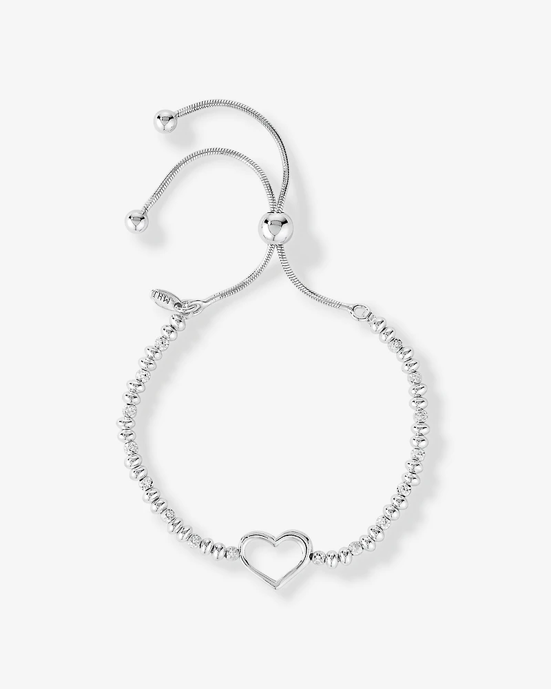 23cm (9.5") Heart Bracelet In Sterling Silver