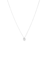 Lume Lab Pear Pendant with 0.10 Carat TW of Laboratory-Grown Diamond in Sterling Silver