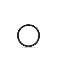 6mm Patterned Wedding Band in Black Titanium and 10KT Yellow Gold