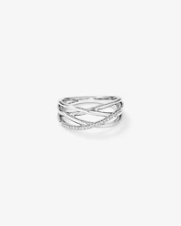 Ring with 0.10 Carat TW of Diamonds in Sterling Silver