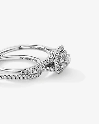 Ensemble de mariée avec 0,60 carat TW de diamants en or blanc 14kt