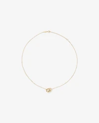 45cm (18”) Double Circle Necklace in 10kt Yellow Gold