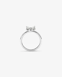 0.62 Carat TW Floret Laboratory-Grown Diamond Ring in 10kt White Gold