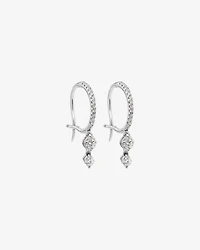 Boucles d'oreilles à double goutte avec 0,48 carat TW de diamants en or blanc 18 kt