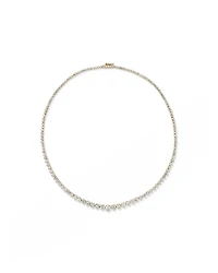 10.00 Carat TW Graduated Diamond Riviera Tennis Necklace in 18kt Yellow Gold