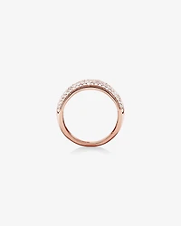 Diamond Pave Ring with 1.00 Carat TW Diamond in 10kt Rose Gold