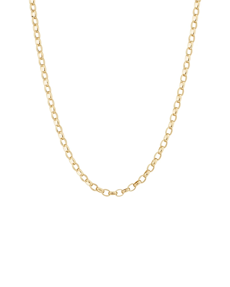 55cm (22") Solid Oval Belcher Chain 10kt Yellow Gold