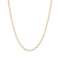 55cm (22") Solid Oval Belcher Chain 10kt Yellow Gold