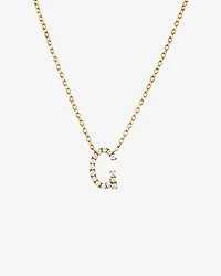 "G" Initial Necklace with 0.10 Carat TW of Diamonds in 10kt Yellow Gold