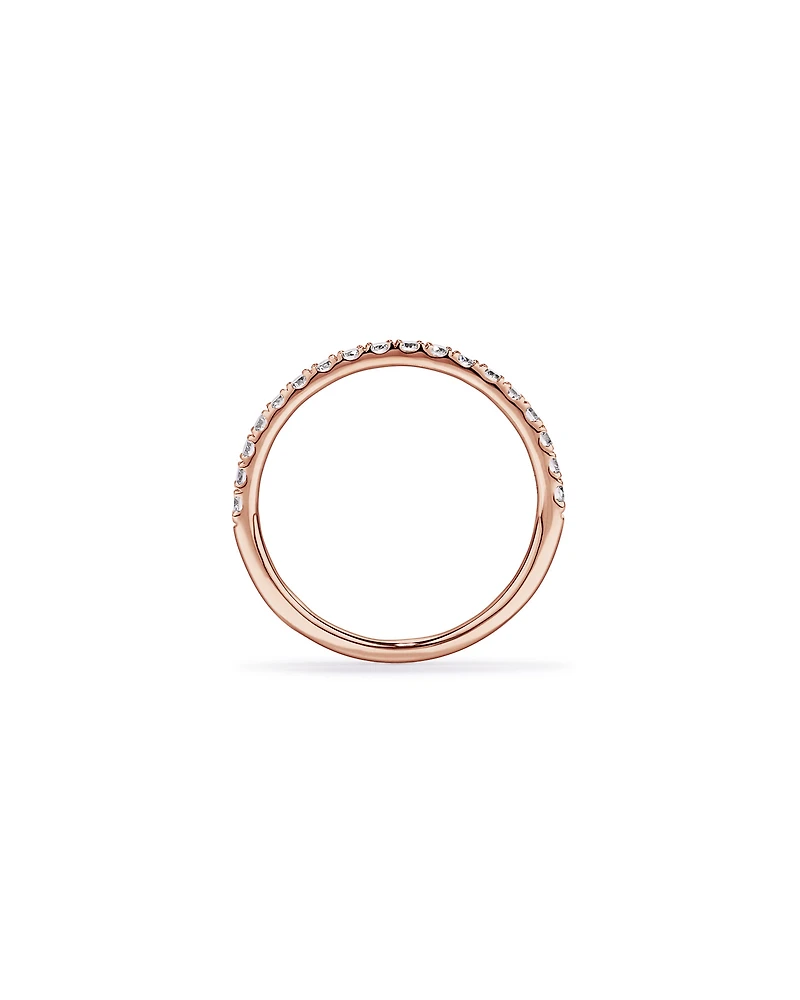 0.34TW Round Brilliant Laboratory-Grown Diamond Wedding Band 14kt Rose Gold